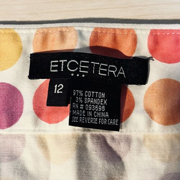 Womens Etcetera Polka Dot Short Skirt Size 12 Pink - Picture 6 of 9